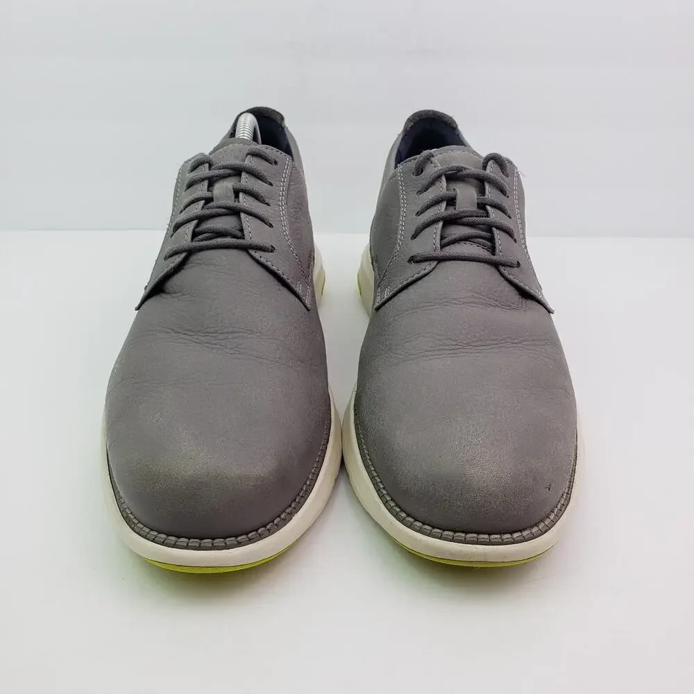 Cole Haan Grand Camden Mens Size 12 Gray Leather Oxford Sneaker Shoes C33830
